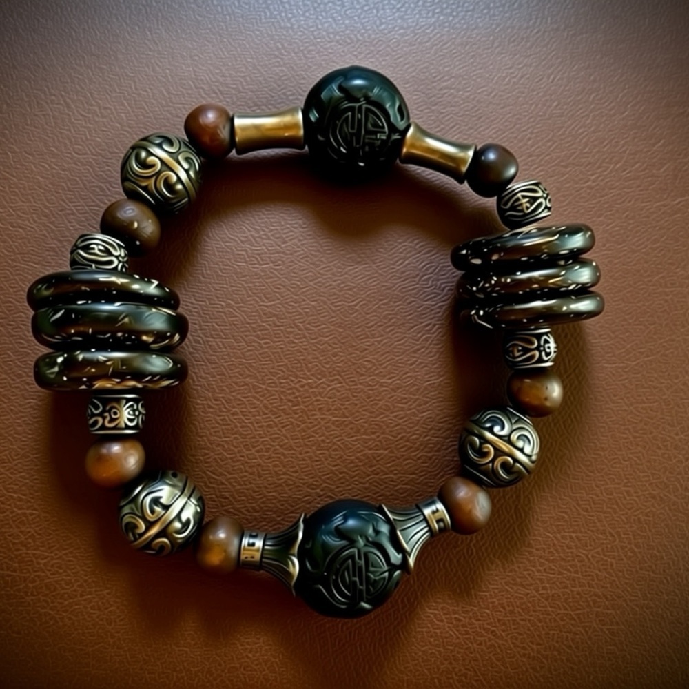 Handmade Boho Bracelet Bundle | Wood, Stone, Earthy Neutrals (Set of 3) - Picture 5 of 6